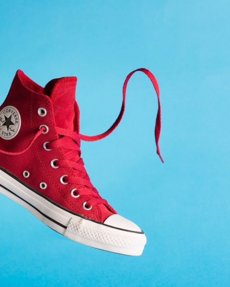 red converse all star high top sneaker
