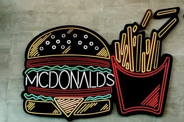 McDonald's fries and burger LED signs